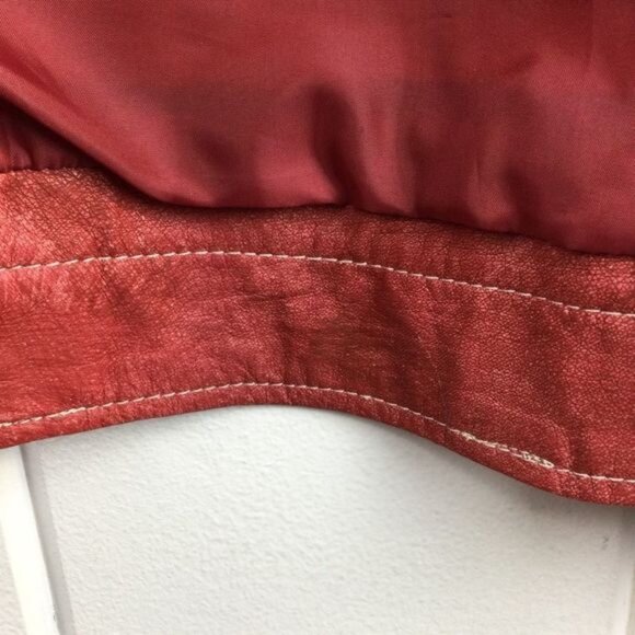 Cripple Creek Vintage Leather Vest,  Red Distressed Western, Size Small - Picture 11 of 16